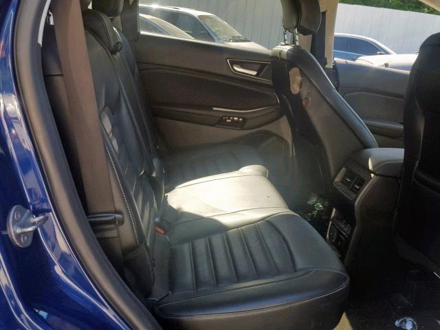 2FMTK4J80FBC09759 - 2015 FORD EDGE SEL BLUE photo 6