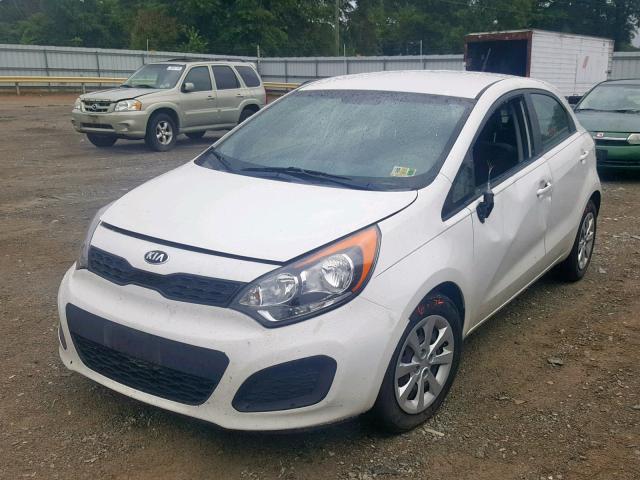 KNADM5A36D6248832 - 2013 KIA RIO LX WHITE photo 2