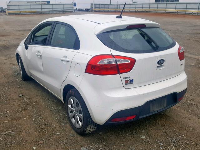 KNADM5A36D6248832 - 2013 KIA RIO LX WHITE photo 3