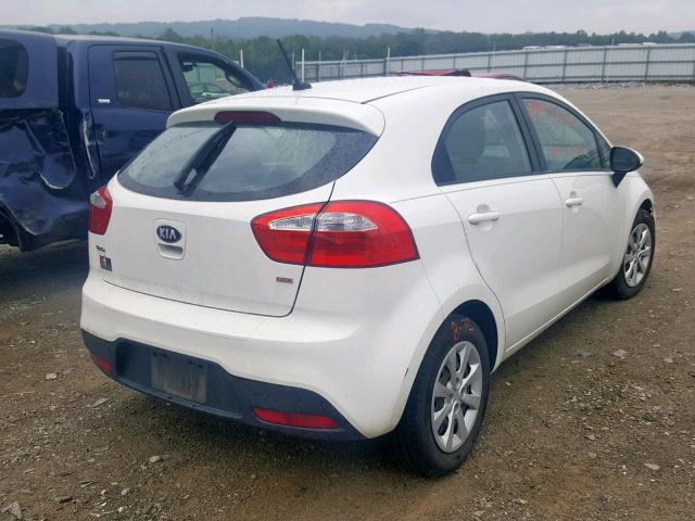 KNADM5A36D6248832 - 2013 KIA RIO LX WHITE photo 4