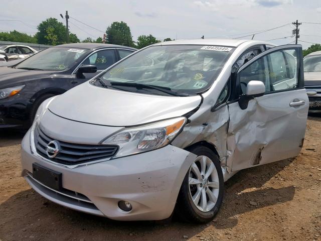 3N1CE2CP0EL366329 - 2014 NISSAN VERSA NOTE SILVER photo 2