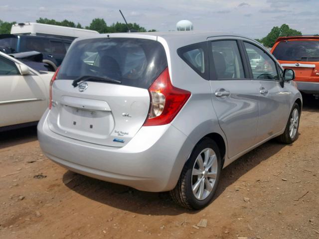 3N1CE2CP0EL366329 - 2014 NISSAN VERSA NOTE SILVER photo 4