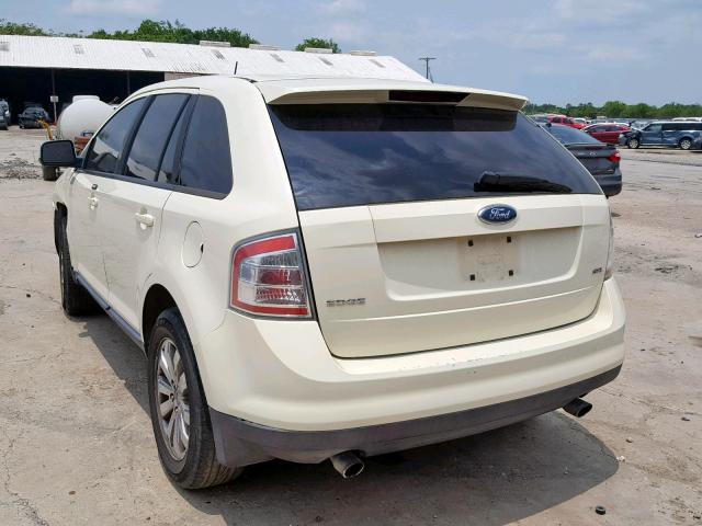 2FMDK38C57BA51011 - 2007 FORD EDGE SEL CREAM photo 3