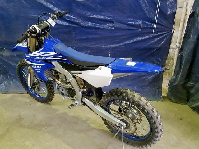 JYACJ22C9JA003239 - 2018 YAMAHA YZ450 F BLUE photo 3