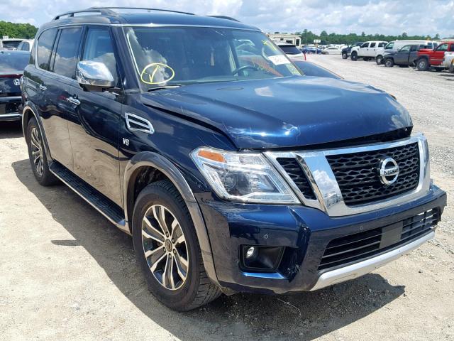 JN8AY2ND4JX003355 - 2018 NISSAN ARMADA SV BLUE photo 1