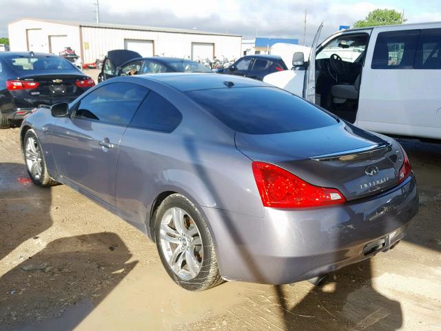 JNKCV64E09M606958 - 2009 INFINITI G37 BASE GRAY photo 3