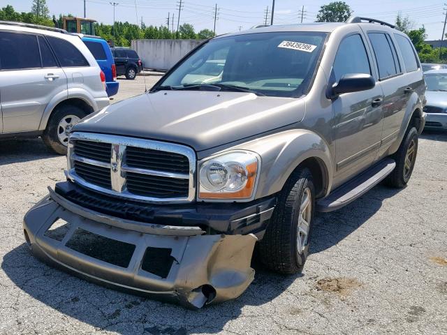 1D8HB48N95F598325 - 2005 DODGE DURANGO SL BEIGE photo 2