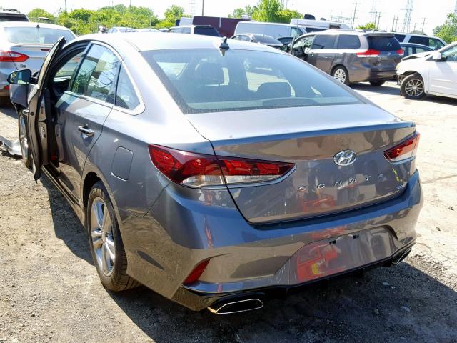 5NPE34AF0JH626398 - 2018 HYUNDAI SONATA SPO SILVER photo 3