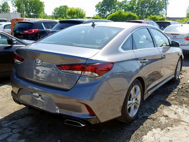 5NPE34AF0JH626398 - 2018 HYUNDAI SONATA SPO SILVER photo 4