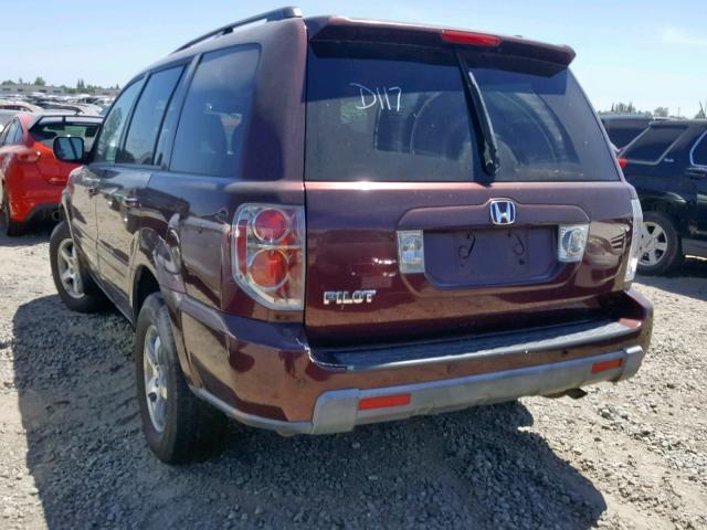 5FNYF28328B023143 - 2008 HONDA PILOT SE BLACK photo 3