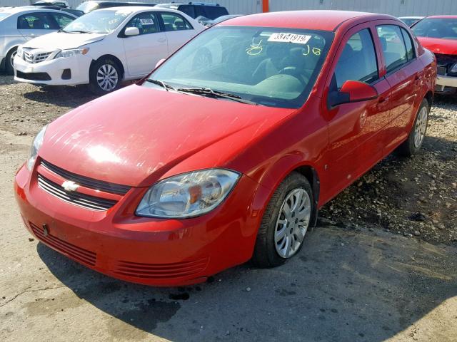 1G1AT58H197251061 - 2009 CHEVROLET COBALT LT RED photo 2