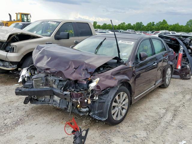 4T1BK3DB1BU401421 - 2011 TOYOTA AVALON BAS BURGUNDY photo 2