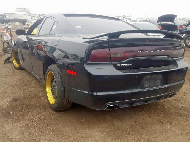 2C3CDXHG5DH546214 - 2013 DODGE CHARGER SX BLACK photo 3