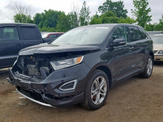 2FMPK3K87FBC30232 - 2015 FORD EDGE TITAN BLACK photo 2