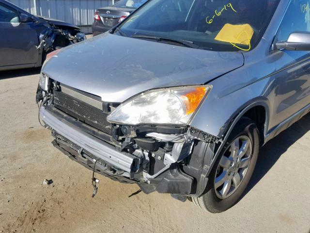 JHLRE48737C090063 - 2007 HONDA CR-V EXL SILVER photo 9