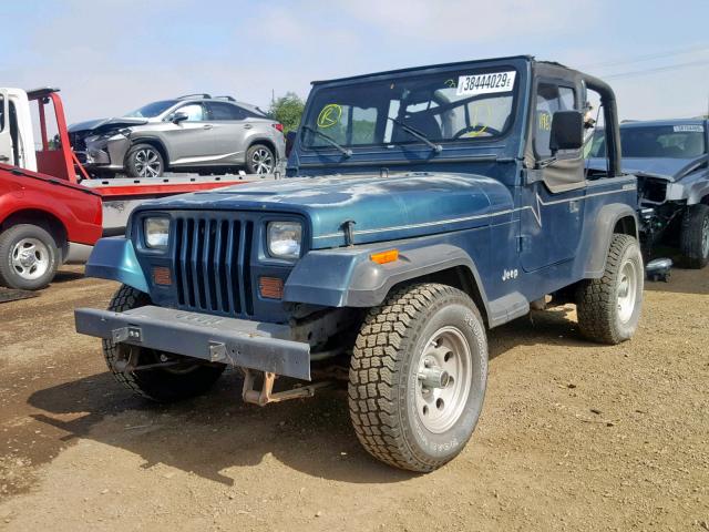 1J4FY19P0SP216511 - 1995 JEEP WRANGLER / GREEN photo 2