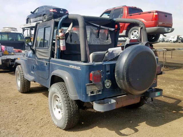 1J4FY19P0SP216511 - 1995 JEEP WRANGLER / GREEN photo 3