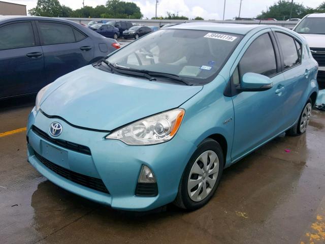 JTDKDTB38E1059353 - 2014 TOYOTA PRIUS C BLUE photo 2