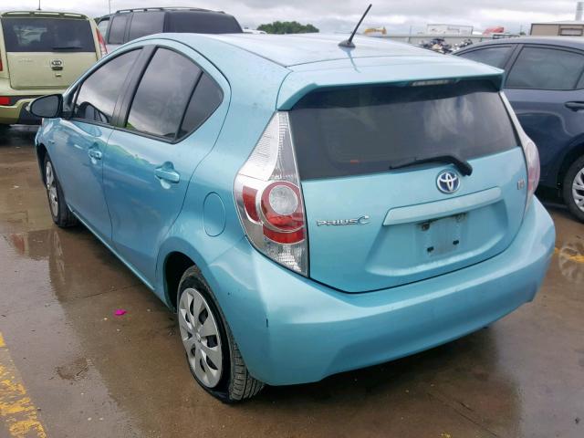 JTDKDTB38E1059353 - 2014 TOYOTA PRIUS C BLUE photo 3