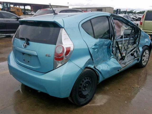 JTDKDTB38E1059353 - 2014 TOYOTA PRIUS C BLUE photo 4