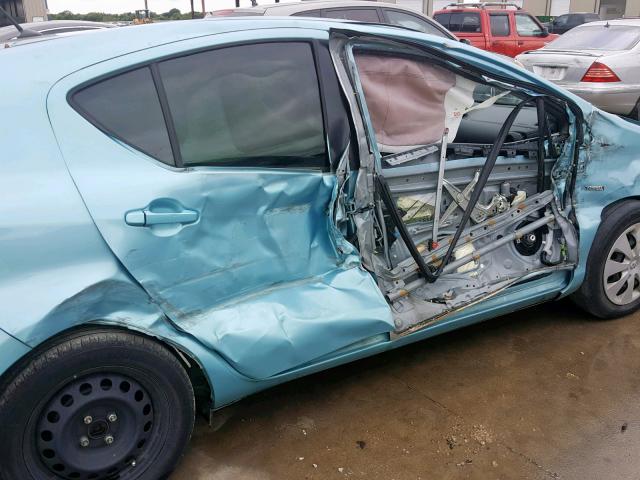 JTDKDTB38E1059353 - 2014 TOYOTA PRIUS C BLUE photo 9