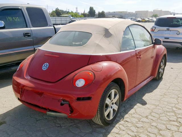 3VWRG31Y26M327057 - 2006 VOLKSWAGEN NEW BEETLE Qırmızı foto 4