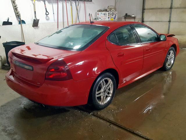 2G2WR554161256111 - 2006 PONTIAC GRAND PRIX RED photo 4