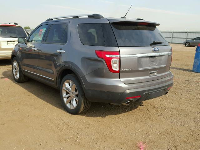 1FM5K7F8XDGA71043 - 2013 FORD EXPLORER L CHARCOAL photo 3