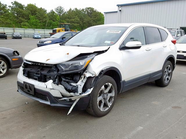 5J6RW2H83HL003359 - 2017 HONDA CR-V EXL WHITE photo 2