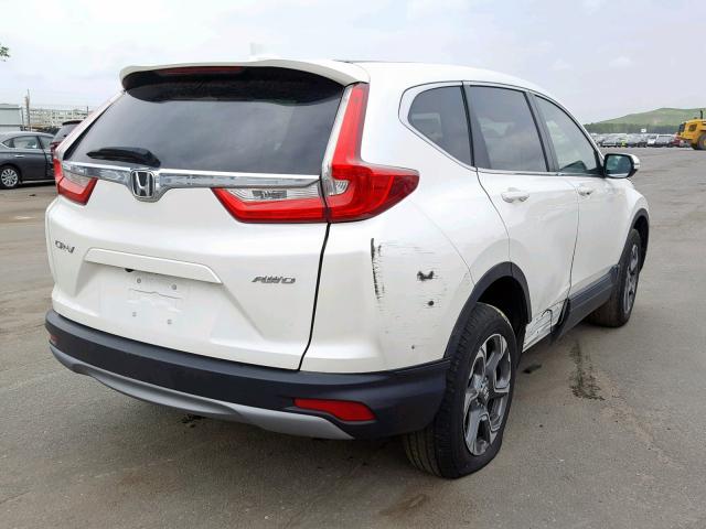 5J6RW2H83HL003359 - 2017 HONDA CR-V EXL WHITE photo 4