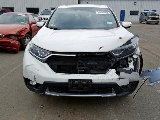 5J6RW2H83HL003359 - 2017 HONDA CR-V EXL WHITE photo 9