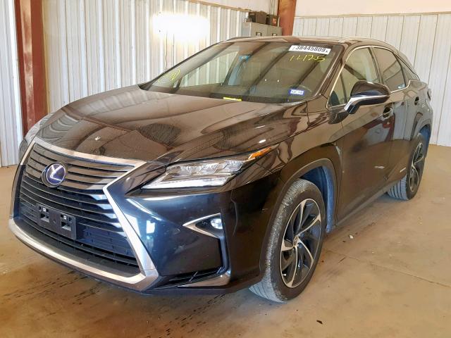 2T2ZFMCA6GC001425 - 2016 LEXUS RX 450H BLACK photo 2