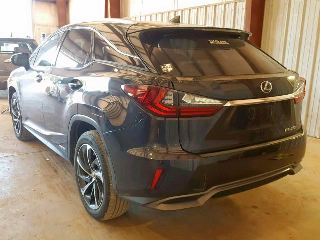 2T2ZFMCA6GC001425 - 2016 LEXUS RX 450H BLACK photo 3