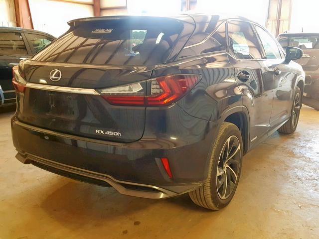 2T2ZFMCA6GC001425 - 2016 LEXUS RX 450H BLACK photo 4