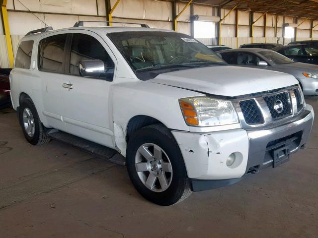 5N1AA08BX4N739100 - 2004 NISSAN ARMADA SE WHITE photo 1