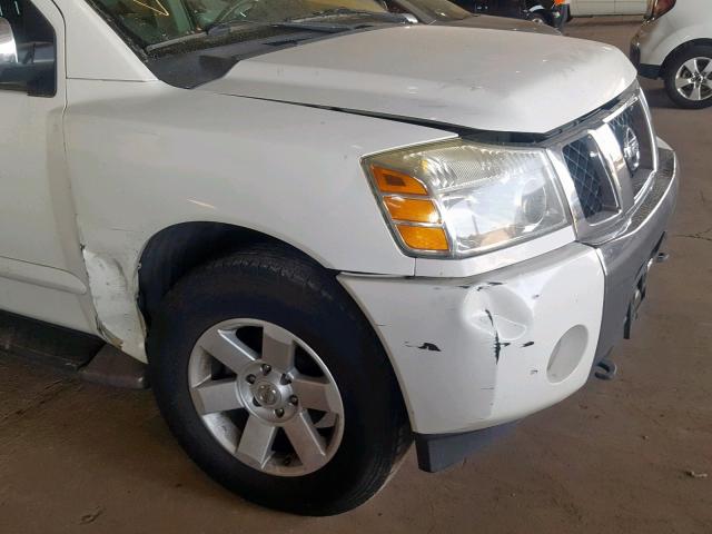 5N1AA08BX4N739100 - 2004 NISSAN ARMADA SE WHITE photo 9