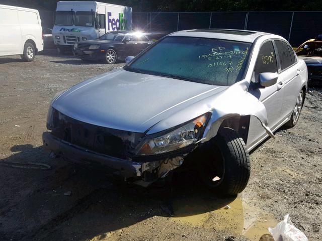 1HGCP26898A011667 - 2008 HONDA ACCORD EXL SILVER photo 2