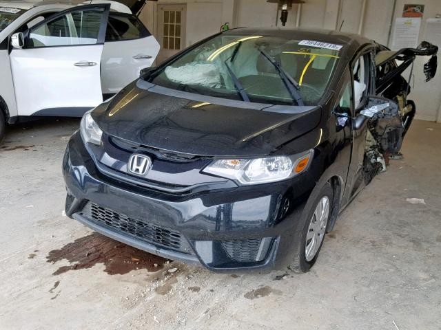 3HGGK5H50FM764430 - 2015 HONDA FIT LX BLACK photo 2