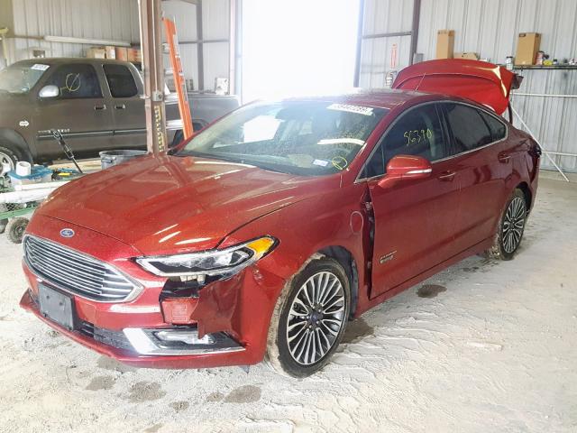 3FA6P0SU5HR299069 - 2017 FORD FUSION TIT RED photo 2