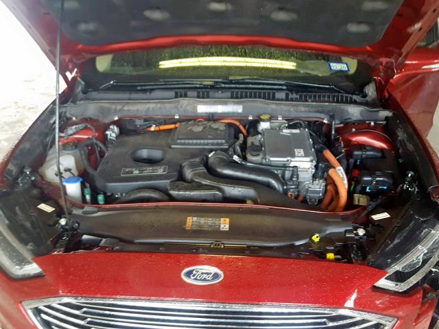 3FA6P0SU5HR299069 - 2017 FORD FUSION TIT RED photo 7