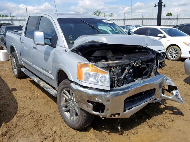 1N6AA0EC4BN307954 - 2011 NISSAN TITAN S SILVER photo 1