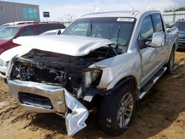 1N6AA0EC4BN307954 - 2011 NISSAN TITAN S SILVER photo 2