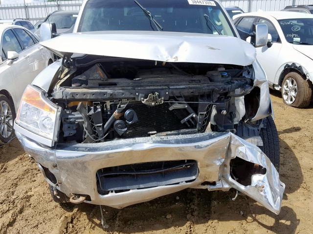 1N6AA0EC4BN307954 - 2011 NISSAN TITAN S SILVER photo 9