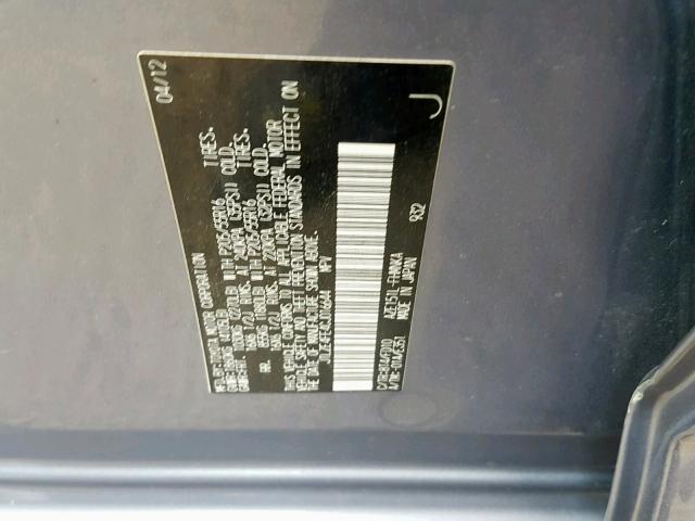 JTLZE4FE4CJ016644 - 2012 TOYOTA SCION XB 灰色 照片 10