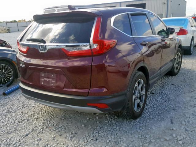 2HKRW1H83HH500383 - 2017 HONDA CR-V EXL MAROON photo 4