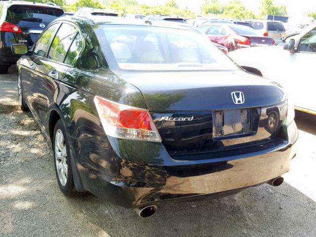 1HGCP368X8A086139 - 2008 HONDA ACCORD EXL BLACK photo 3