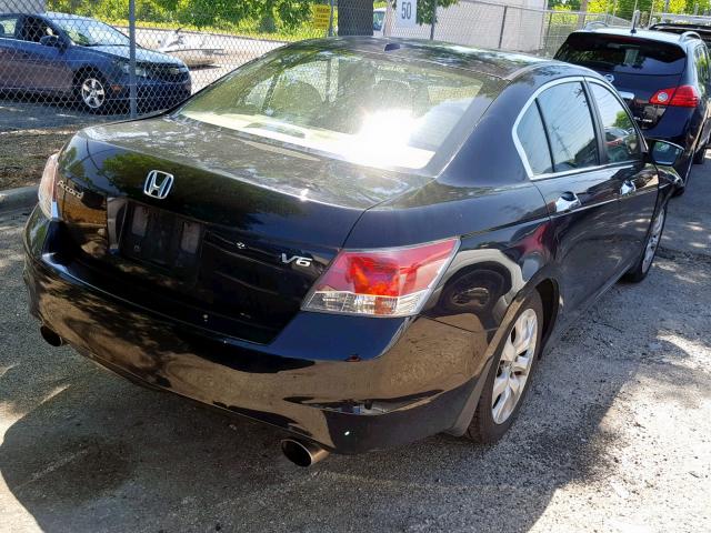 1HGCP368X8A086139 - 2008 HONDA ACCORD EXL BLACK photo 4