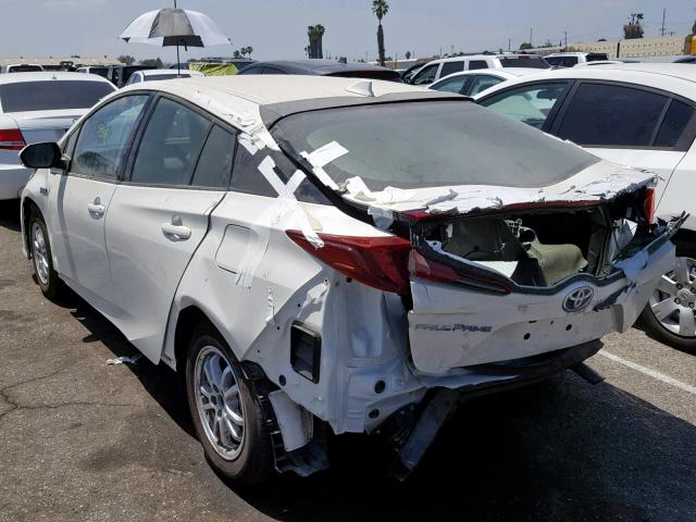 JTDKARFP6J3091130 - 2018 TOYOTA PRIUS PRIM 白色 照片 3