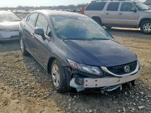 2HGFB2F58DH528147 - 2013 HONDA CIVIC LX GRAY photo 1