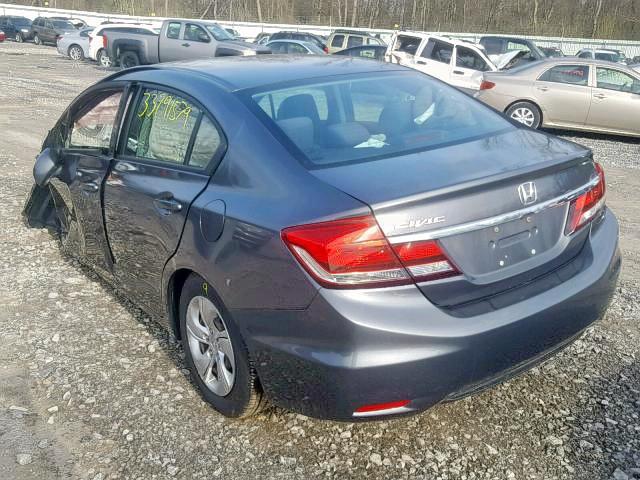 2HGFB2F58DH528147 - 2013 HONDA CIVIC LX GRAY photo 3